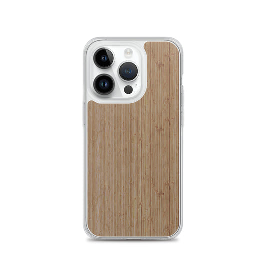 Bamboo Brown Wood iPhone Clear Thin Case CREATIVETECH