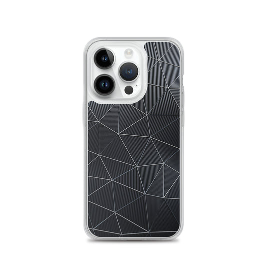 Silver Polygon Carbon Fiber iPhone Clear Thin Case CREATIVETECH