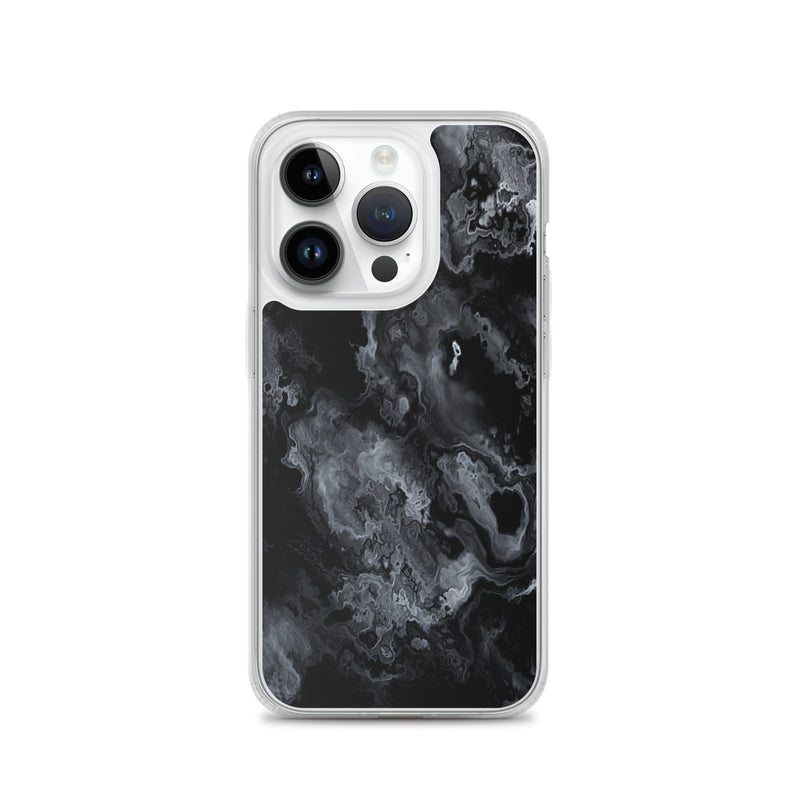 Load image into Gallery viewer, Black Marble Stone iPhone Clear Thin Case CREATIVETECH
