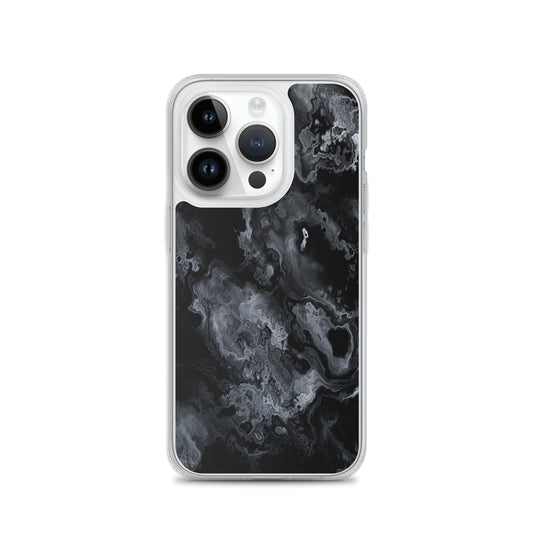 Black Marble Stone iPhone Clear Thin Case CREATIVETECH