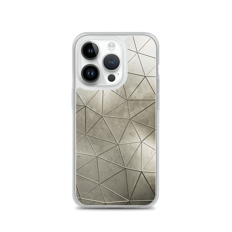 Load image into Gallery viewer, Aged Gold Polygon iPhone Clear Thin Case CREATIVETECH