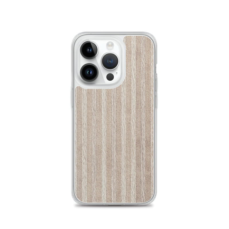 Load image into Gallery viewer, Light Brown Striped Wood iPhone Clear Thin Case CREATIVETECH
