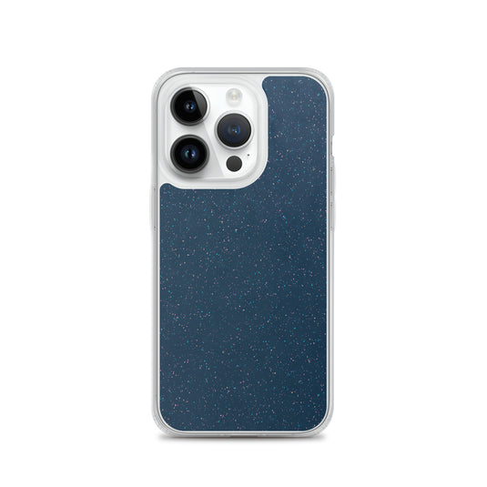 Deep Blue Speckled iPhone Clear Thin Case CREATIVETECH