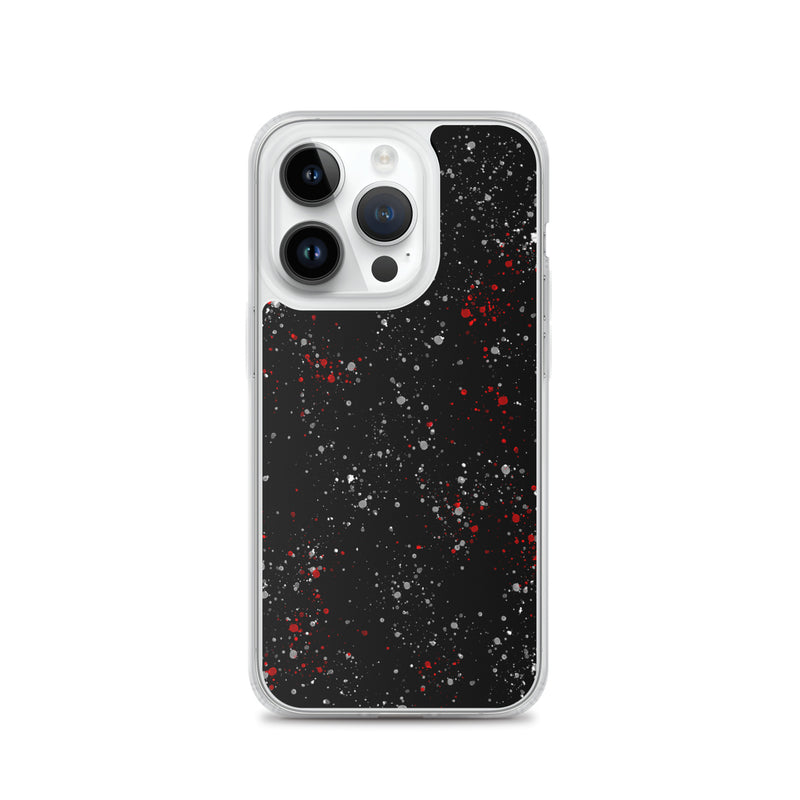 Load image into Gallery viewer, Painted Black White Red iPhone Clear Thin Case CREATIVETECH