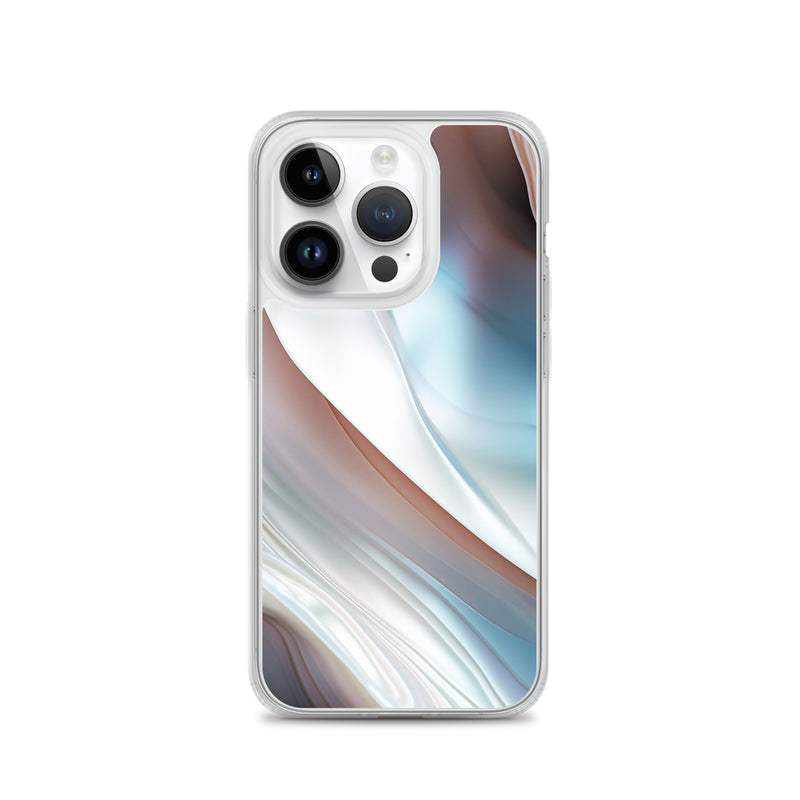 Load image into Gallery viewer, Pearl Blue iPhone Clear Thin Case CREATIVETECH