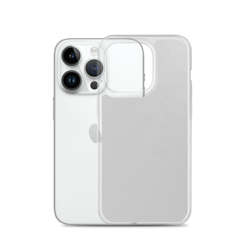 Load image into Gallery viewer, White Leather iPhone Clear Thin Case CREATIVETECH
