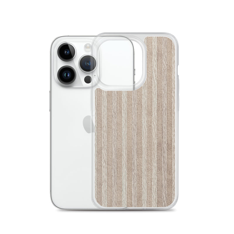 Load image into Gallery viewer, Light Brown Striped Wood iPhone Clear Thin Case CREATIVETECH
