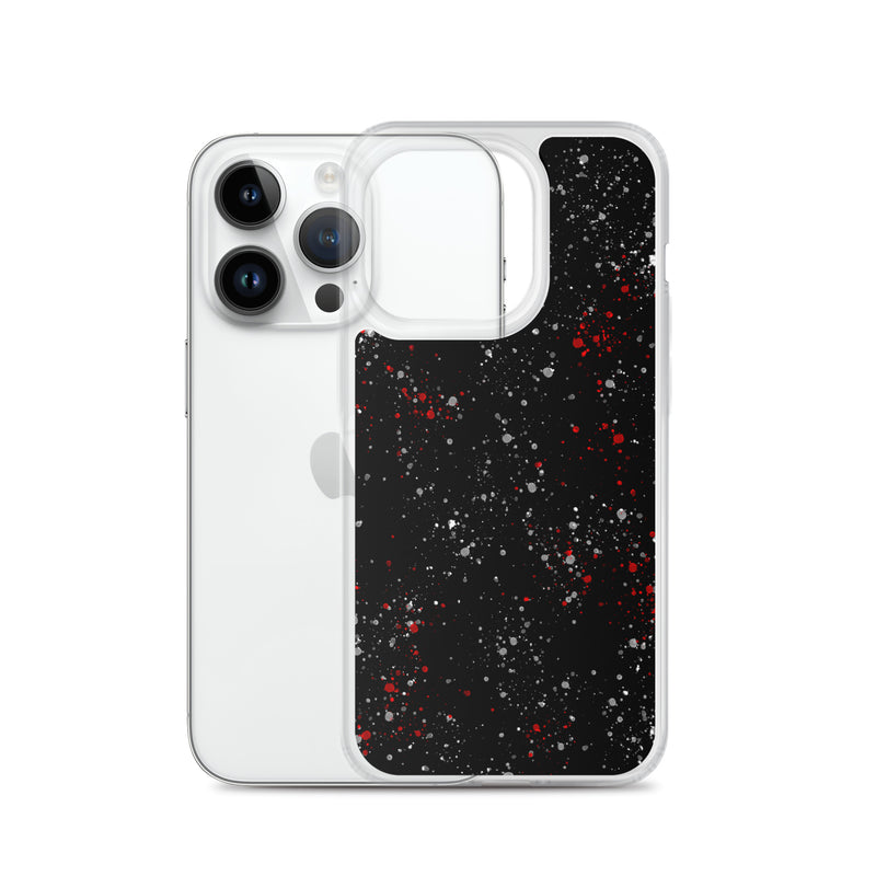 Load image into Gallery viewer, Painted Black White Red iPhone Clear Thin Case CREATIVETECH