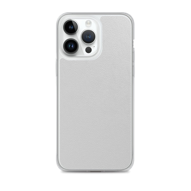 Load image into Gallery viewer, White Leather iPhone Clear Thin Case CREATIVETECH
