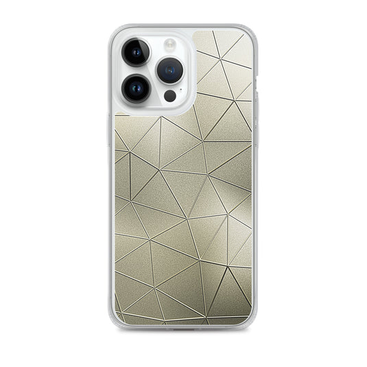 Golden Metal Polygon iPhone Clear Thin Case CREATIVETECH