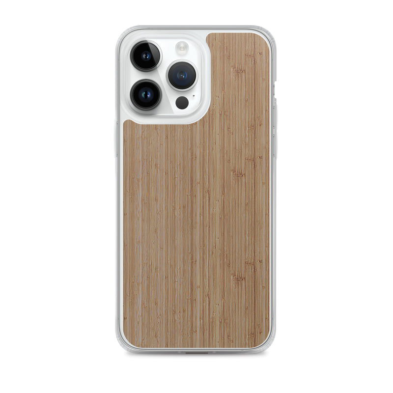 Load image into Gallery viewer, Bamboo Brown Wood iPhone Clear Thin Case CREATIVETECH