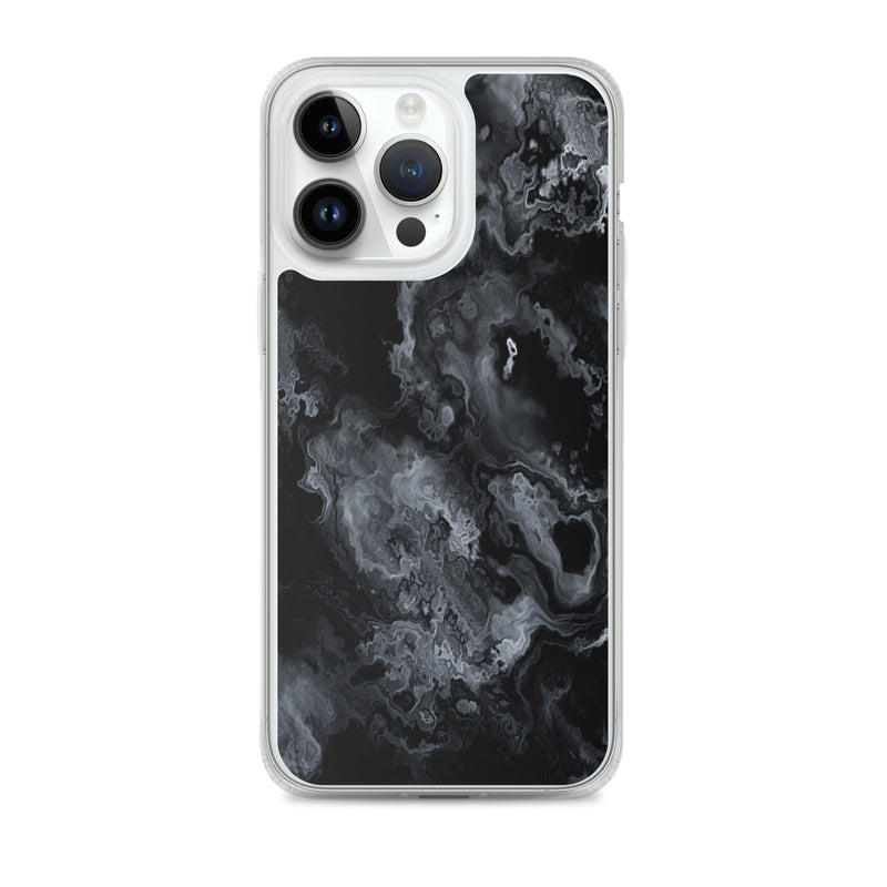 Load image into Gallery viewer, Black Marble Stone iPhone Clear Thin Case CREATIVETECH
