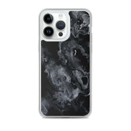 Black Marble Stone iPhone Clear Thin Case CREATIVETECH