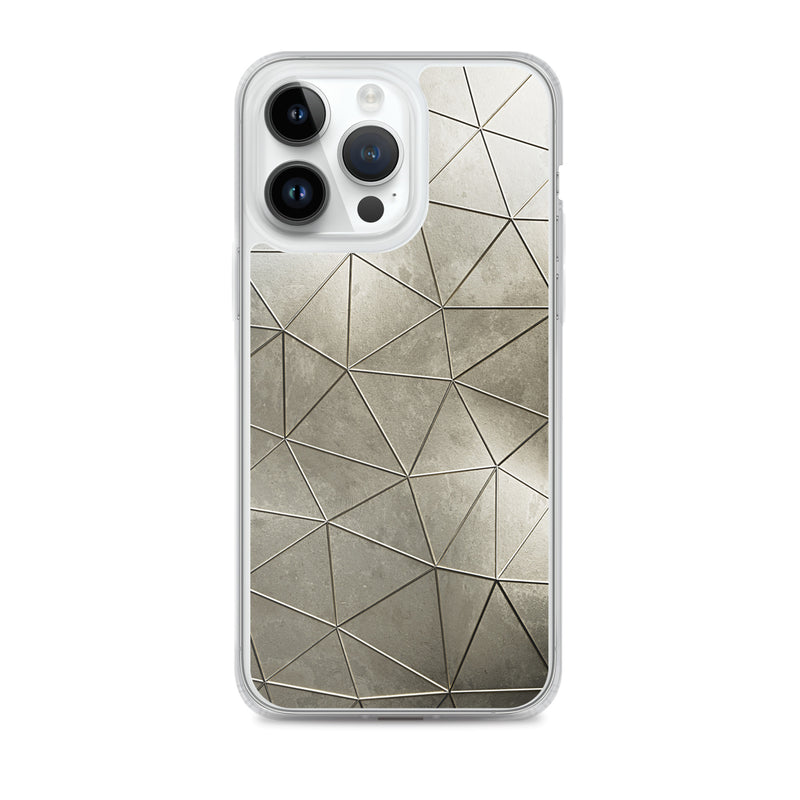 Load image into Gallery viewer, Aged Gold Polygon iPhone Clear Thin Case CREATIVETECH
