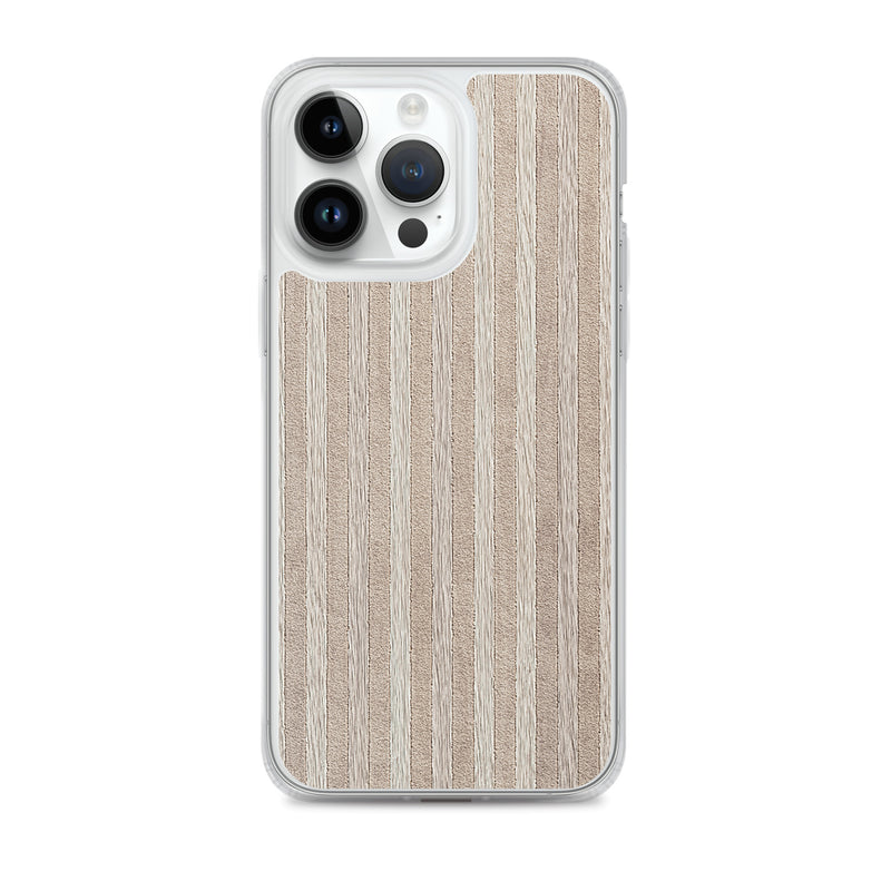 Load image into Gallery viewer, Light Brown Striped Wood iPhone Clear Thin Case CREATIVETECH
