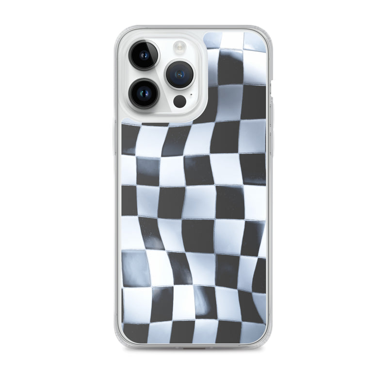 Load image into Gallery viewer, Chess Board Black White iPhone Clear Thin Case CREATIVETECH
