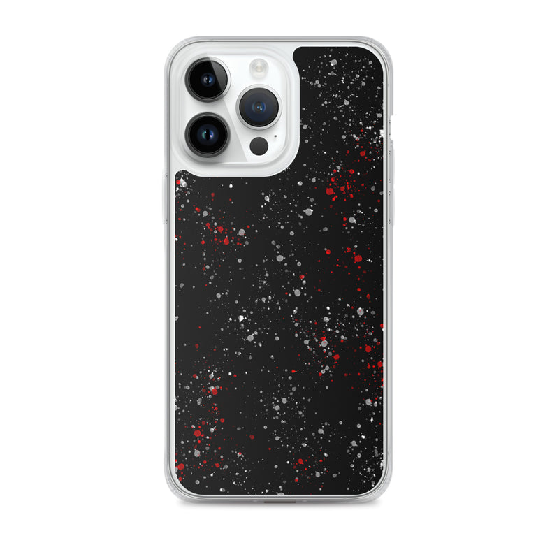 Load image into Gallery viewer, Painted Black White Red iPhone Clear Thin Case CREATIVETECH