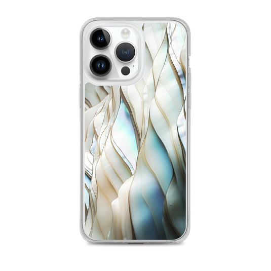 Cream Blue White Pearl iPhone Clear Thin Case CREATIVETECH