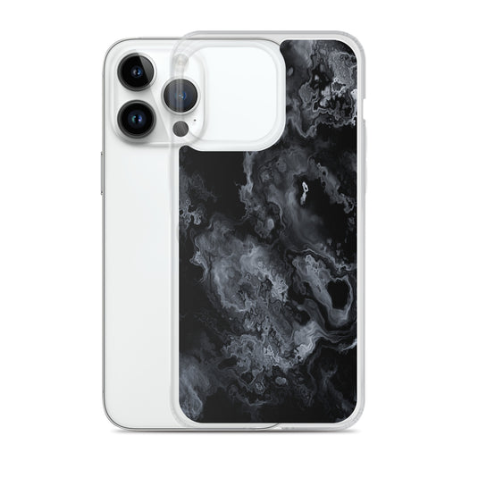 Black Marble Stone iPhone Clear Thin Case CREATIVETECH