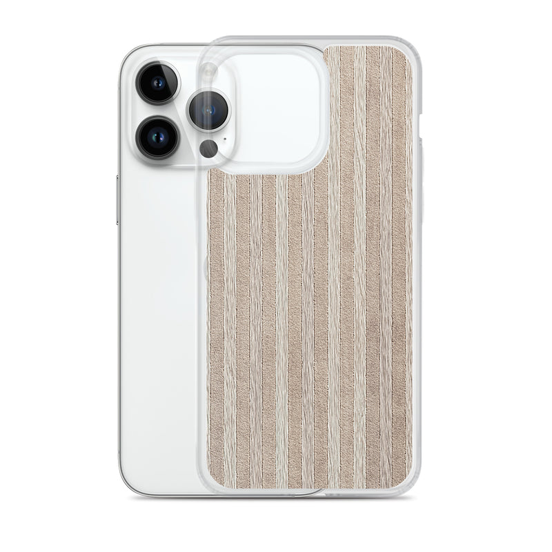 Load image into Gallery viewer, Light Brown Striped Wood iPhone Clear Thin Case CREATIVETECH
