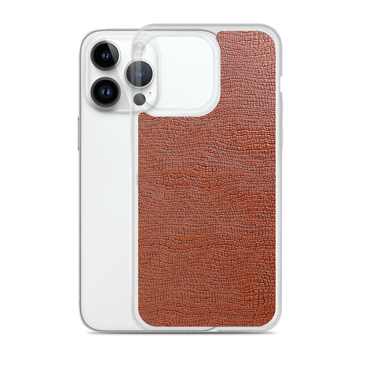 Exotic Brown Leather iPhone Clear Thin Case CREATIVETECH