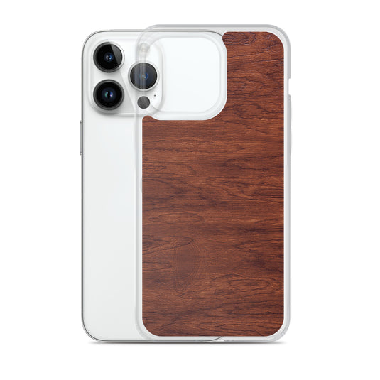 Brown Wood iPhone Clear Thin Case CREATIVETECH
