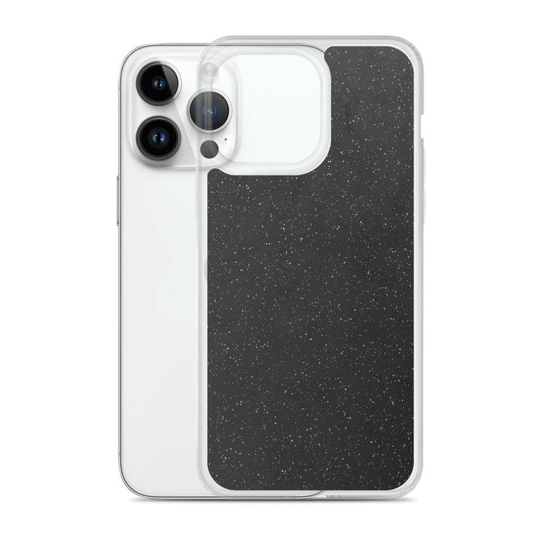 Load image into Gallery viewer, Black Speckled iPhone Clear Thin Case CREATIVETECH
