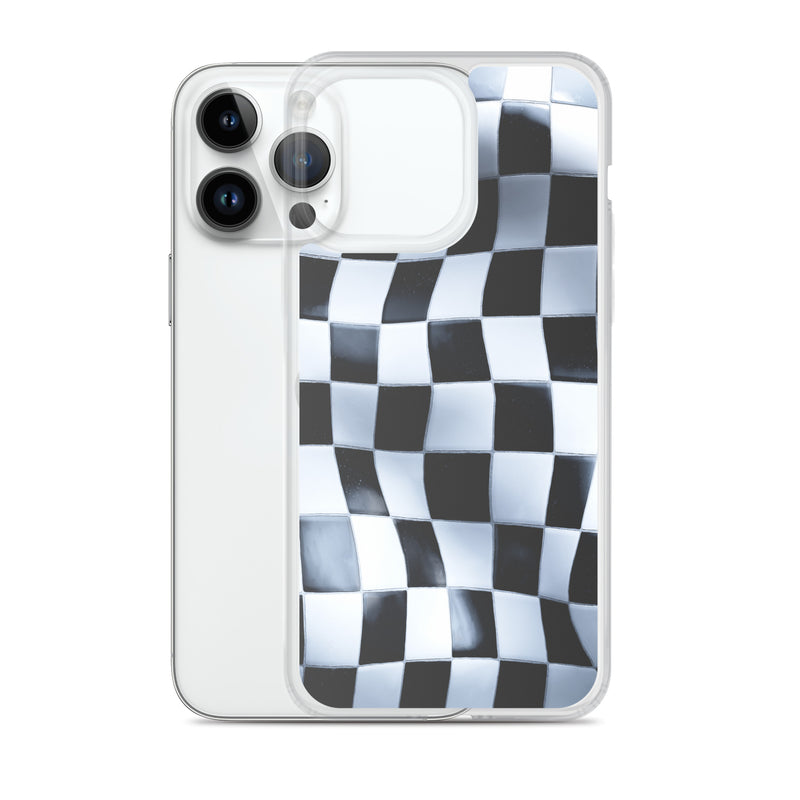 Load image into Gallery viewer, Chess Board Black White iPhone Clear Thin Case CREATIVETECH
