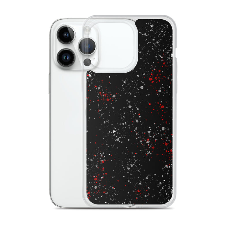 Load image into Gallery viewer, Painted Black White Red iPhone Clear Thin Case CREATIVETECH