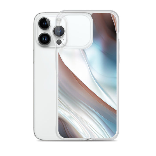 Pearl Blue iPhone Clear Thin Case CREATIVETECH