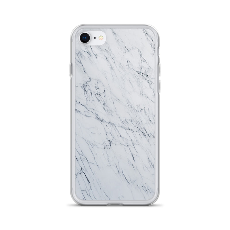 Load image into Gallery viewer, White Marble Stone iPhone Clear Thin Case CREATIVETECH
