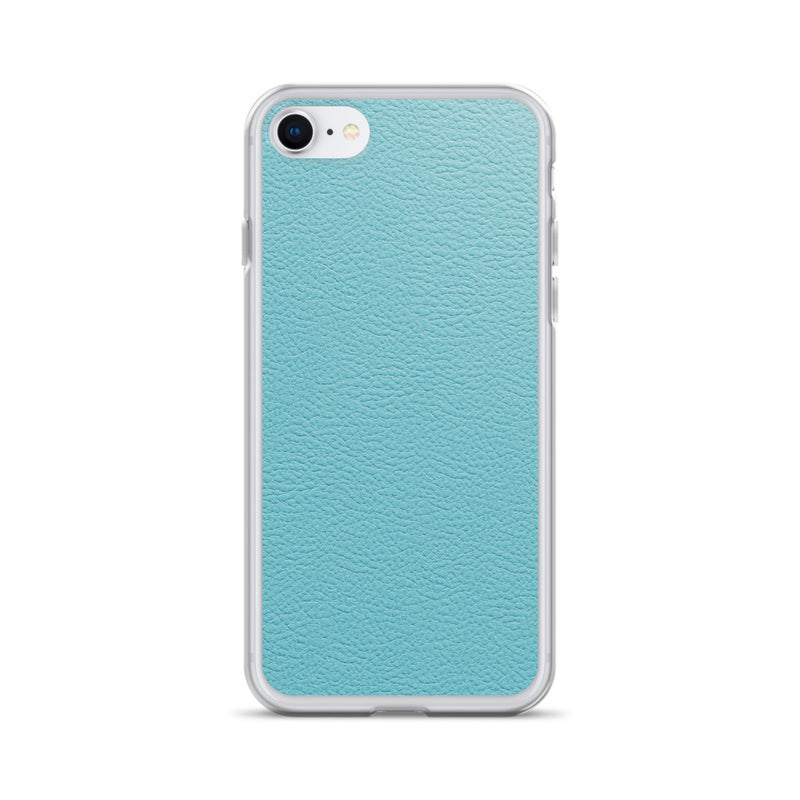 Load image into Gallery viewer, Mint Green Leather iPhone Clear Thin Case CREATIVETECH