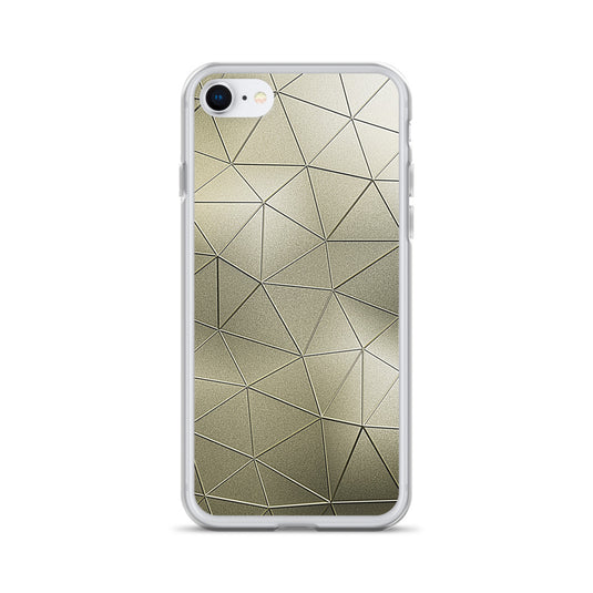 Golden Metal Polygon iPhone Clear Thin Case CREATIVETECH