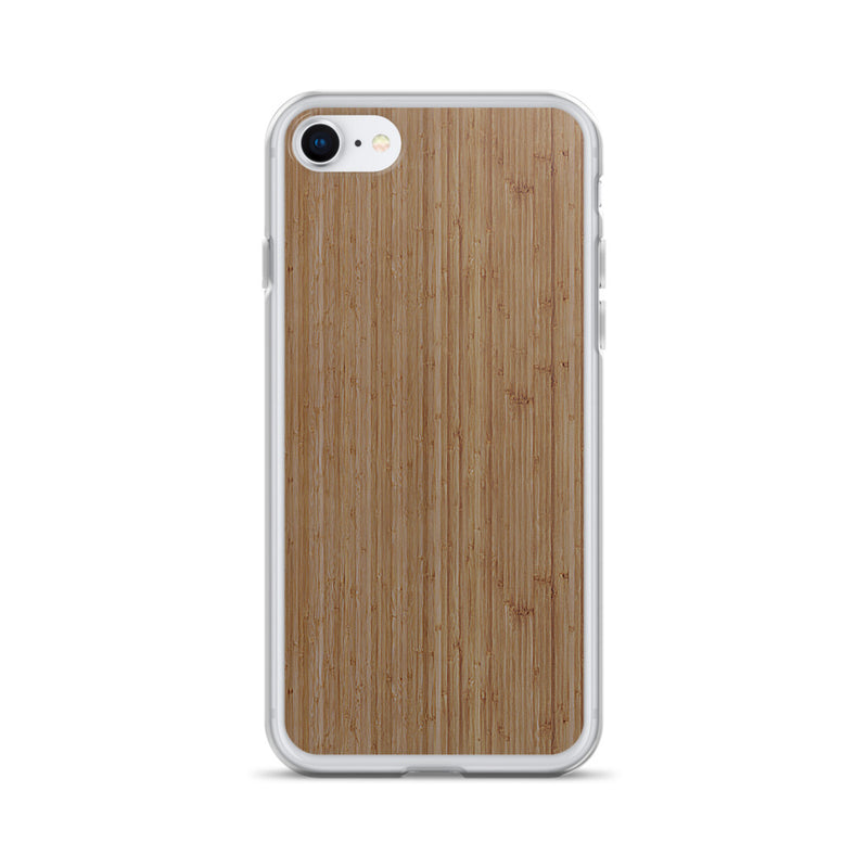 Load image into Gallery viewer, Bamboo Brown Wood iPhone Clear Thin Case CREATIVETECH