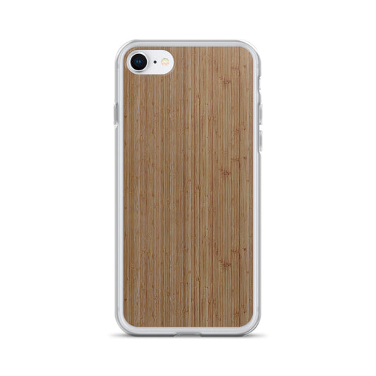 Bamboo Brown Wood iPhone Clear Thin Case CREATIVETECH