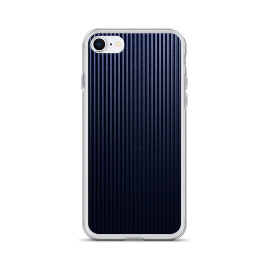 Dark Blue Ribbed Carbon Fiber iPhone Clear Thin Case CREATIVETECH