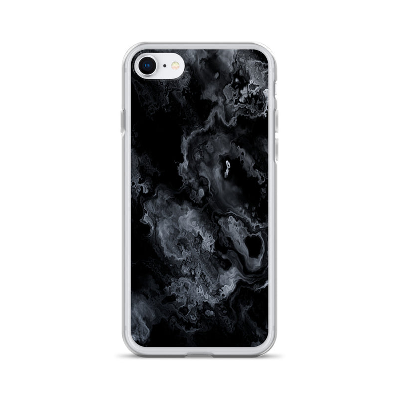 Load image into Gallery viewer, Black Marble Stone iPhone Clear Thin Case CREATIVETECH
