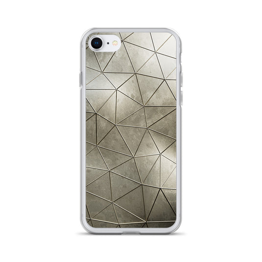 Aged Gold Polygon iPhone Clear Thin Case CREATIVETECH