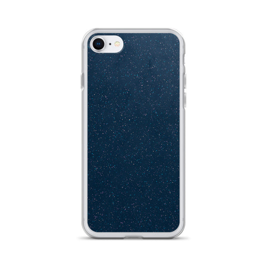 Deep Blue Speckled iPhone Clear Thin Case CREATIVETECH