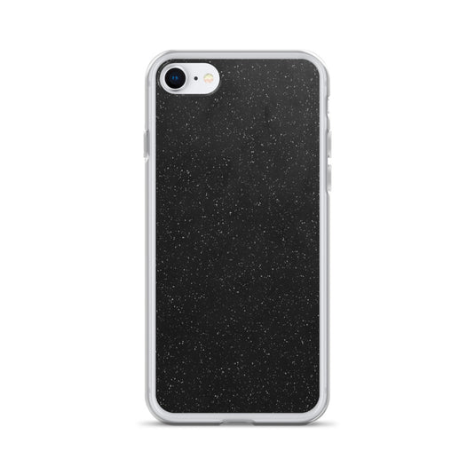 Black Speckled iPhone Clear Thin Case CREATIVETECH