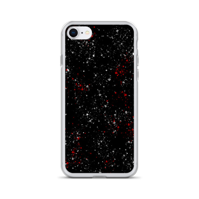 Load image into Gallery viewer, Painted Black White Red iPhone Clear Thin Case CREATIVETECH