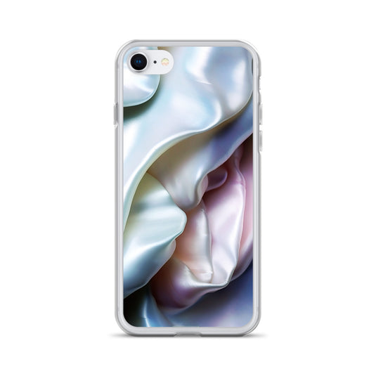 Tender Pink Blue Pearl iPhone Clear Thin Case CREATIVETECH