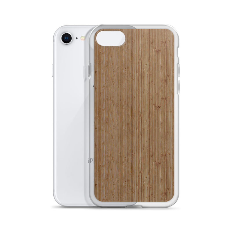 Load image into Gallery viewer, Bamboo Brown Wood iPhone Clear Thin Case CREATIVETECH