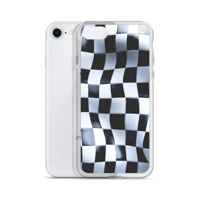 Load image into Gallery viewer, Chess Board Black White iPhone Clear Thin Case CREATIVETECH
