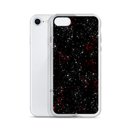 Painted Black White Red iPhone Clear Thin Case CREATIVETECH