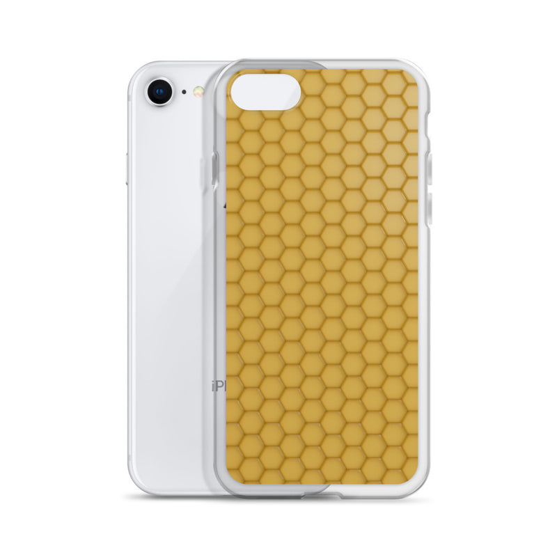 Load image into Gallery viewer, Honeycomb Wax Yellow  iPhone Clear Thin Case CREATIVETECH
