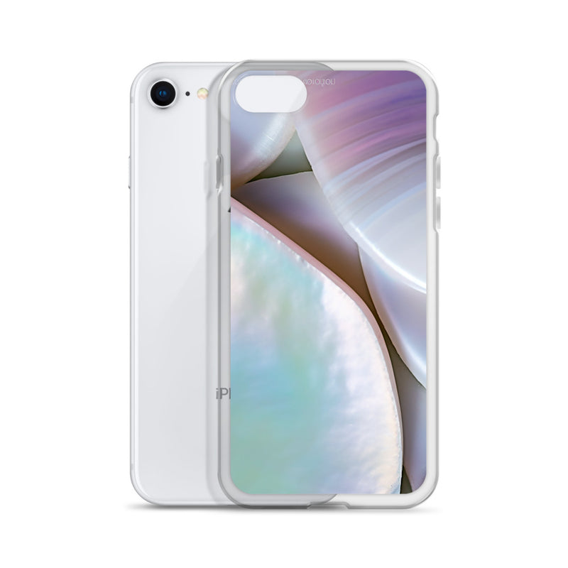 Load image into Gallery viewer, Mother of Pearl Soft Pink iPhone Clear Thin Case CREATIVETECH