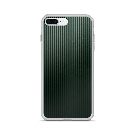 Dark Green Striped Carbon Fiber iPhone Clear Thin Case CREATIVETECH