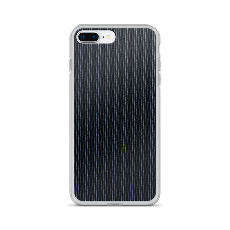 Load image into Gallery viewer, Dark Grey Striped Textile iPhone Clear Thin Case CREATIVETECH
