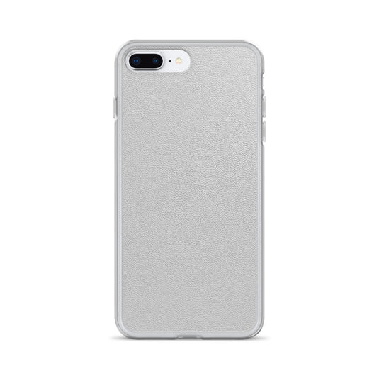 White Leather iPhone Clear Thin Case CREATIVETECH